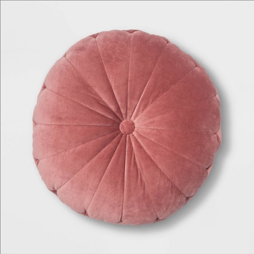 24" Oversize Velvet Round Pillow Rose - Opalhouse™